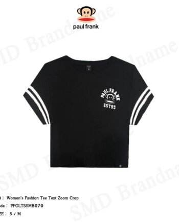 Paul Frank เสื้อครอป รุ่น Women's Fashion Tee Text Zoom Crop Code: PFGLTSSM8070