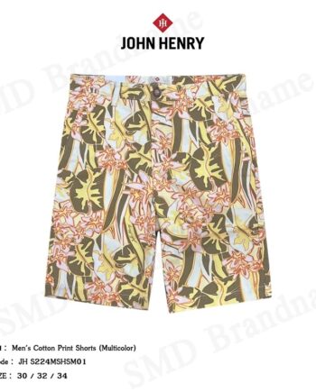 John Henry กางเกงขาสั้น รุ่น Men's Cotton Ocean Shorts (Multicolor) Code: JH S224MSHSM01