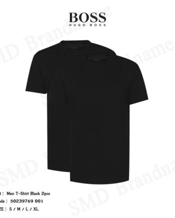 Hugo Boss เสื้อยืดคอกลม รุ่น Men T-Shirt Black 2pcs Code: 50239769 001