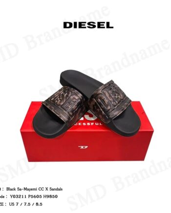 Diesel รองเท้าแตะ รุ่น Black Sa-Mayemi CC X Sandals Code: Y03211 P5605 H9850