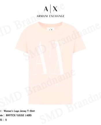 Armani Exchange เสื้อยืดคอกลม รุ่น Women's Logo Jersey T-Shirt Code: 8NYTCX YJG3Z 14BD