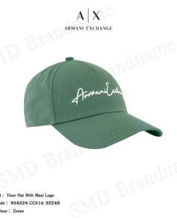 Armani Exchange หมวกแก็ป รุ่น Visor Hat With Maxi Logo Code: 954224 CC516 32240