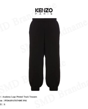 Kenzo กางเกงลำลองขายาว รุ่น Academy Logo Printed Track Trousers Code: PFD65PA7074MF.99J