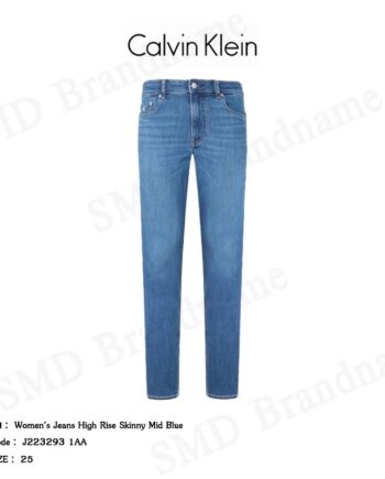 Calvin Klein Jeans กางเกงยีนส์ รุ่น Women's Jeans High Rise Skinny Mid Blue Code: J223293 1AA