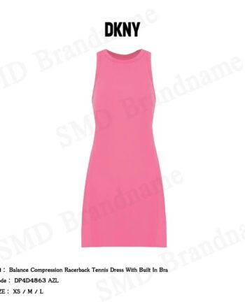 DKNY Sport เดรสแขนกุด รุ่น Balance Compression Racerback Tennis Dress With Built In Bra Code: DP4D4863 AZL