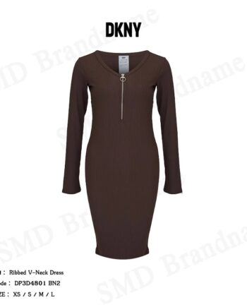 DKNY Sport ชุดเดรส รุ่น Ribbed V-Neck Dress Code: DP3D4801 BN2