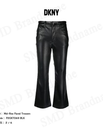 DKNY กางเกงขายาว รุ่น Mid-Rise Flared Trousers Code: P2GKTO69 BLK