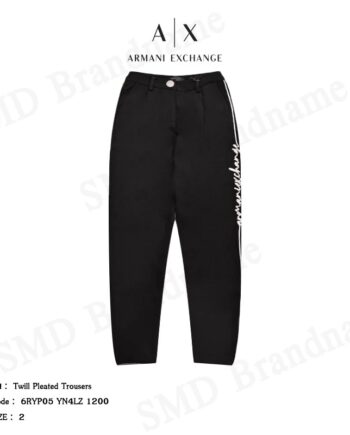 Armani Exchange กางเกงขายาว รุ่น Twill Pleated Trousers Code: 6RYP05 YN4LZ 1200