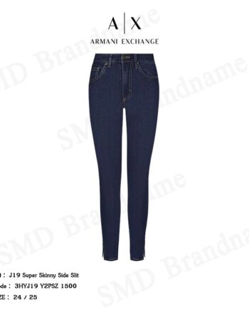Armani Exchange กางเกงยีนส์ รุ่น J19 Super Skinny Side Slit Code: 3HYJ19 Y2PSZ 1500