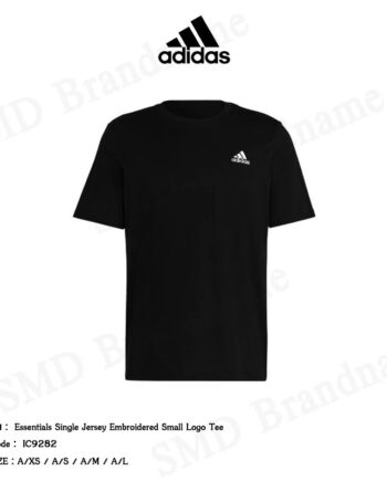 Adidas เสื้อยืดคอกลม รุ่น Essentials Single Jersey Embroidered Small Logo Tee Code: IC9282