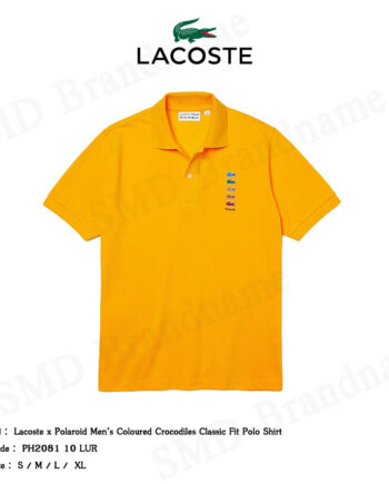 Lacoste เสื้อโปโลชาย รุ่น Lacoste x Polaroid Men’s Coloured Crocodiles Classic Fit Polo Shirt Code: PH2081 10 LUR