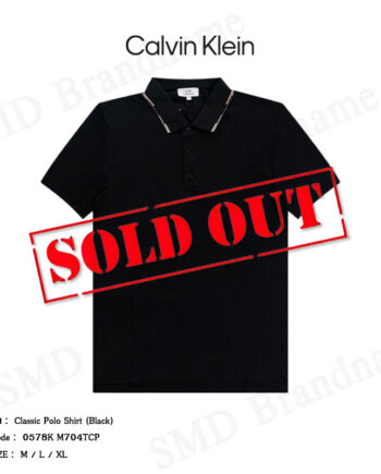 CK Calvin Klein เสื้อโปโล รุ่น Classic Polo Shirt (Black) Code: 0578K M704TCP