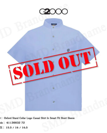 G2000 เสื้อเชิ้ตแขนสั้น รุ่น Oxford Stand Collar Logo Casual Shirt In Smart Fit Short Sleeve Code: 41130032 72