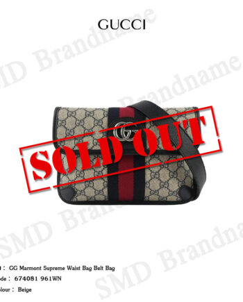 Gucci กระเป๋าคาดเอว รุ่น GG Marmont Supreme Waist Bag Belt Bag Code: 674081 961WN