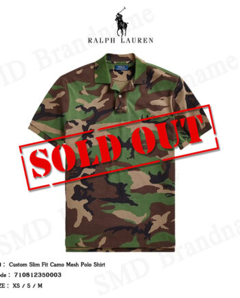 Polo Ralph Lauren เสื้อโปโลผู้ชาย รุ่น Custom Slim Fit Camo Mesh Polo Shirt Code: 710812350003
