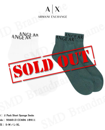 Armani Exchange ถุงเท้าข้อสั้น รุ่น 2 Pack Short Sponge Socks Code: 956013 CC406 18911