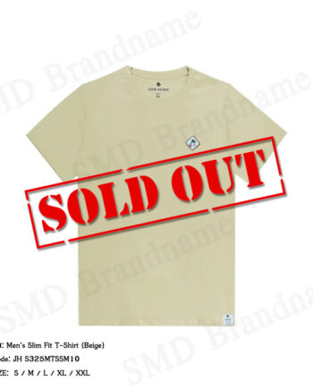 John Henry เสื้อยืดคอกลมผู้ชาย รุ่น Men's Slim Fit T-Shirt (Beige) Code: JH S325MTSSM10