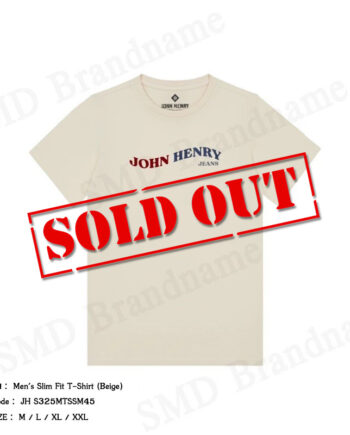 John Henry เสื้อยืดคอกลมผู้ชาย รุ่น Men's Slim Fit T-Shirt (Beige) Code: JH S325MTSSM45