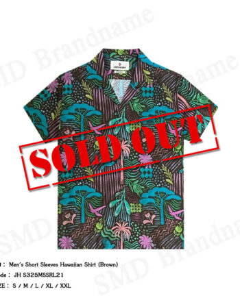 John Henry เสื้อเชิ้ตแขนสั้นผู้ชาย รุ่น Men's Short Sleeves Hawaiian Shirt (Brown) Code: JH S325MSSRL21