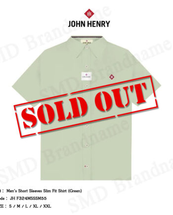 John Henry เสื้อเชิ้ตแขนสั้น รุ่น Men's Short Sleeves Slim Fit Shirt (Green) Code: JH F324MSSSM55