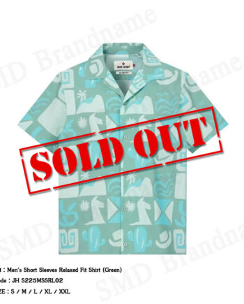 John Henry เสื้อเชิ้ตแขนสั้นผู้ชาย รุ่น Men's Short Sleeves Relaxed Fit Shirt (Green) Code: JH S225MSSRL02