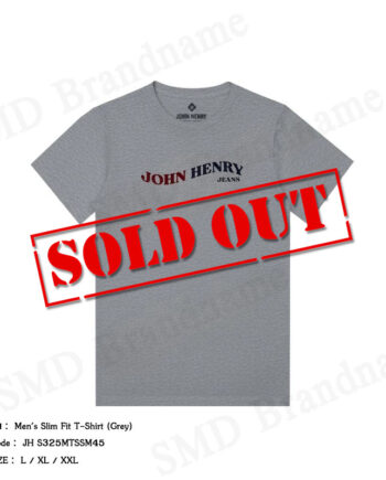 John Henry เสื้อยืดคอกลมผู้ชาย รุ่น Men's Slim Fit T-Shirt (Grey) Code: JH S325MTSSM45