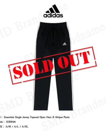 Adidas กางเกงขายาว รุ่น Essentials Single Jersey Tapered Open Hem 3-Stripes Pants Code: IC0044