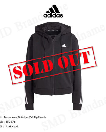 Adidas เสื้อสเวตเตอร์แขนยาว รุ่น Future Icons 3-Stripes Full Zip Hoodie Code: IN9475