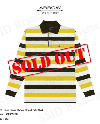 Arrow เสื้อโปโล รุ่น Long Sleeve Cotton Striped Polo Shirt Code: KW274DW