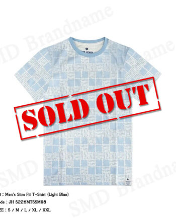 John Henry เสื้อยืดคอกลมผู้ชาย รุ่น Men's Slim Fit T-Shirt (Light Blue) Code: JH S225MTSSM08