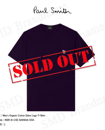 PS Paul Smith เสื้อยืดคอกลม รุ่น Men's Organic Cotton Zebra Logo T-Shirt Code: M2R 011RZ S20064 53A