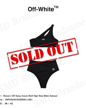 Off-White ชุดว่ายน้ำ รุ่น Women's Off Stamp Arrows Motif High Waist Bikini Swimsuit Code: OWFA059C99JER0011001