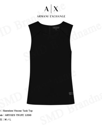 Armani Exchange เสื้อกล้ามแขนกุด รุ่น Sleeveless Viscose Tank Top Code: 6RYH25 YN1PZ 1200