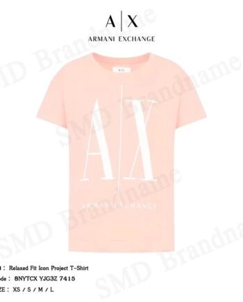 Armani Exchange เสื้อยืดคอกลม รุ่น Relaxed Fit Icon Project T-Shirt Code: 8NYTCX YJG3Z 7415