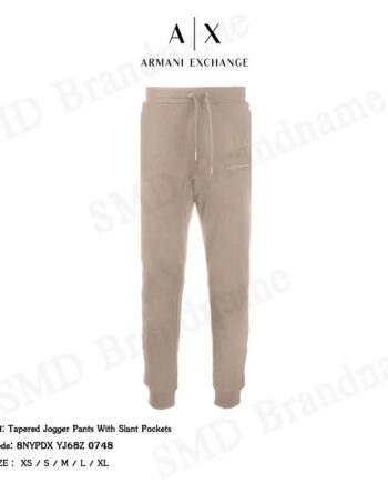 Armani Exchange กางเกงลำลองขายาว รุ่น Tapered Jogger Pants With Slant Pockets Code: 8NYPDX YJ68Z 0748