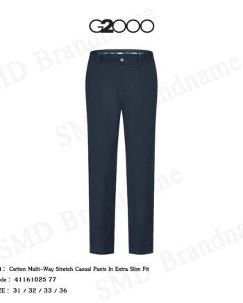 G2000 กางเกงขายาว รุ่น Cotton Multi-Way Stretch Casual Pants In Extra Slim Fit Code: 41161025 77