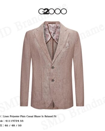 G2000 เสื้อเบลาส์ รุ่น Linen Polyester Plain Casual Blazer In Relaxed Fit Code: 41119724 55