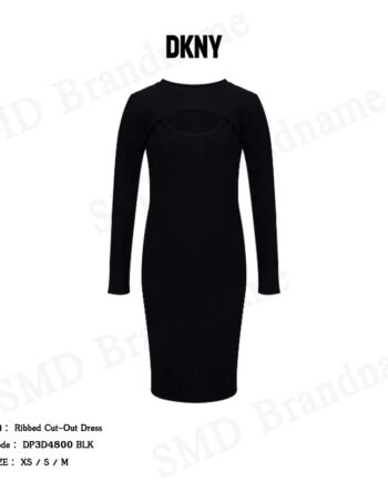 DKNY Sport ชุดเดรส รุ่น Ribbed Cut-Out Dress Code: DP3D4800 BLK