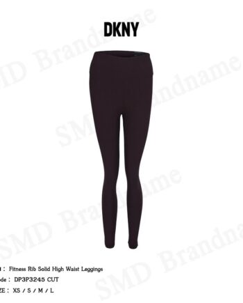 DKNY Sport กางเกงออกกำลังกาย รุ่น Fitness Rib Solid High Waist Leggings Code: DP3P3245 CUT