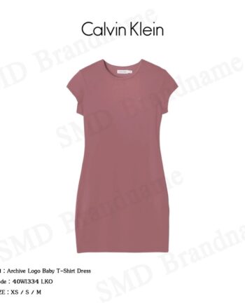 Calvin Klein ชุดเดรส รุ่น Archive Logo Baby T-Shirt Dress Code: 40WI334 LKO