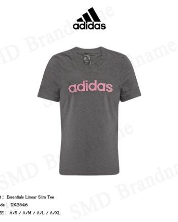 Adidas เสื้อยืดคอกลม รุ่น Essentials Linear Slim Tee Code: DX2546