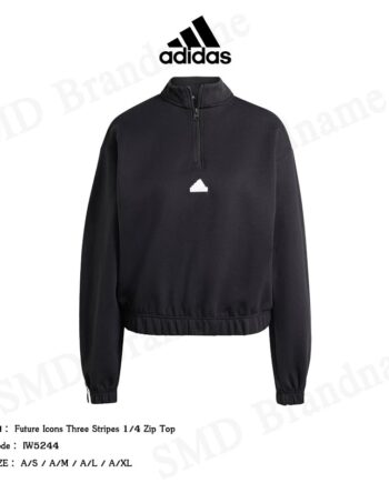 Adidas เสื้อสเวตเตอร์แขนยาว รุ่น Future Icons Three Stripes 1/4 Zip Top Code: IW5244