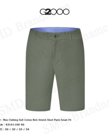 G2000 กางเกงขาสั้น รุ่น Men Clothing Soft Cotton Rich Stretch Short Pants Smart Fit Code: 43161100 46