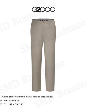G2000 กางเกงขายาว รุ่น Cotton Multi-Way Stretch Casual Pants In Extra Slim Fit Code: 41161025 16