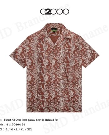 G2000 เสื้อเชิ้ตแขนสั้น รุ่น Forest All Over Print Casual Shirt In Relaxed Fit Code: 41130464 34