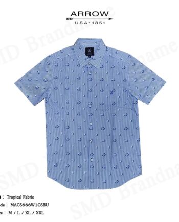 Arrow เสื้อเชิ้ตแขนสั้น รุ่น Tropical Fabric Code: MACS666W1CSBU