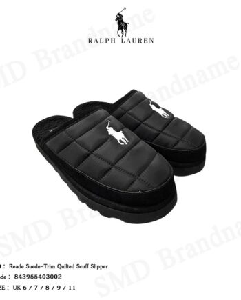 Polo Ralph Lauren รองเท้าลำลอง รุ่น Reade Suede-Trim Quilted Scuff Slipper Code: 843955403002