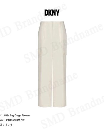 DKNY กางเกงขายาว รุ่น Wide Leg Cargo Trouser Code: P4BK0W89 IVY