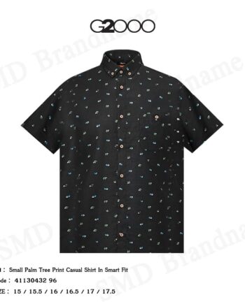 G2000 เสื้อเชิ้ตแขนสั้น รุ่น Small Palm Tree Print Casual Shirt In Smart Fit Code: 41130432 96