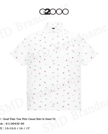 G2000 เสื้อเชิ้ตแขนสั้น รุ่น Small Palm Tree Print Casual Shirt In Smart Fit Code: 41130432 00